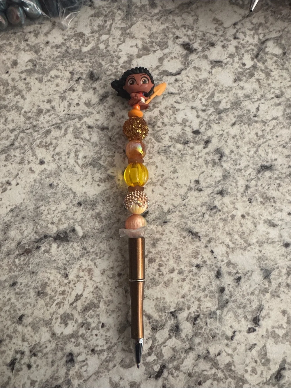 NWOT Disney Doorables Moana Beaded Pen Handmade by Me